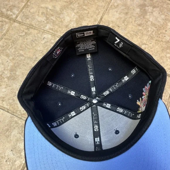 New Era Houston Astros 2017 World Series Champions Groovy Patch Blue UV 7 3/8 - Picture 6 of 10